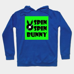 SpinSpinBunny Main Square Logo - Fluorescent Green Hoodie